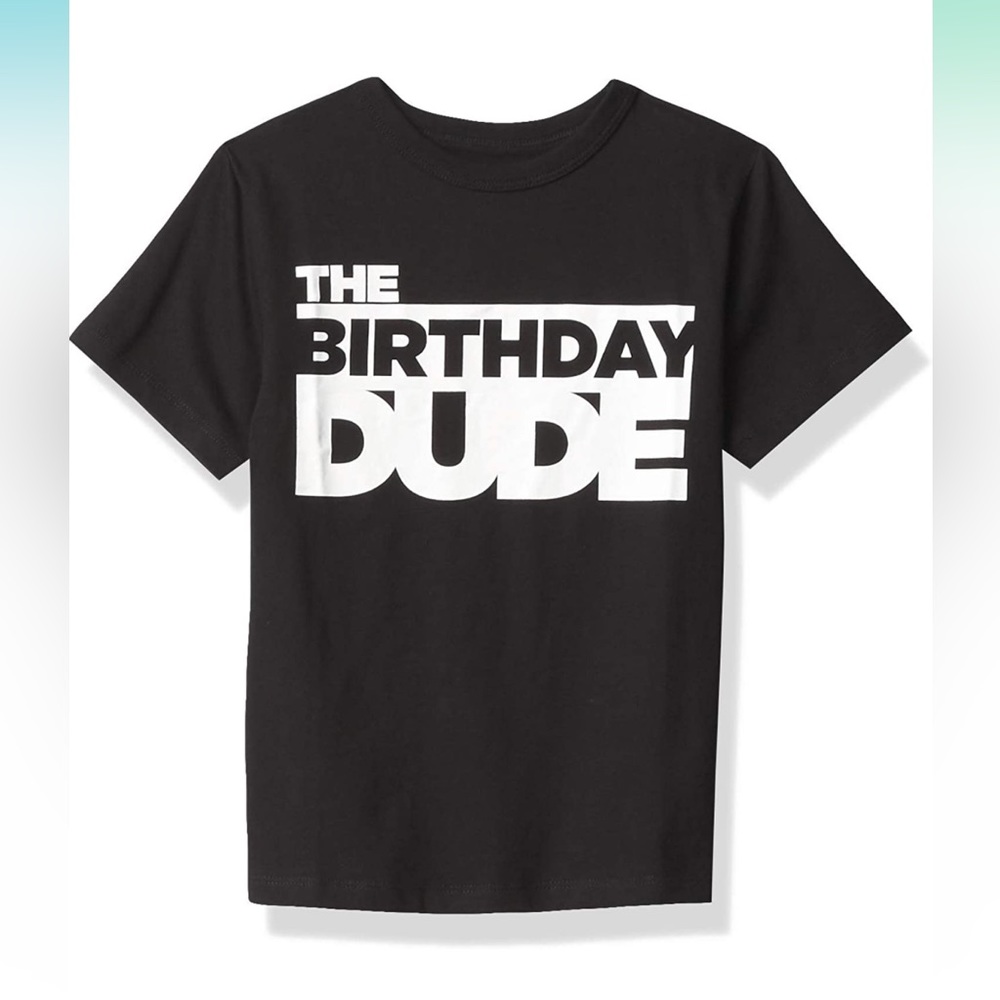 THE CHILDRENS PLACE ”The Birthday Dude” T-shirt Happy Birthday short sleeve -L